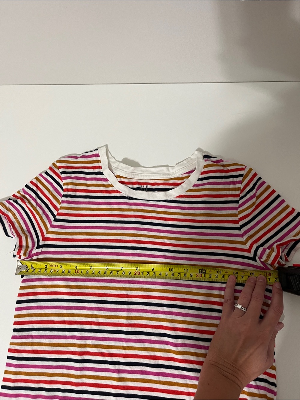 Gap Womens Medium Striped Tee Short Sleeve Crew Neck T-Shirt - Picture 6 of 7